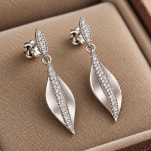 Graceful Leaf Drop Earrings