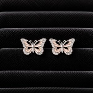 Dazzling Butterfly Stud Earrings