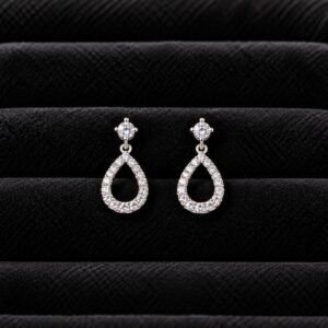 Classic Teardrop CZ Drop Earrings