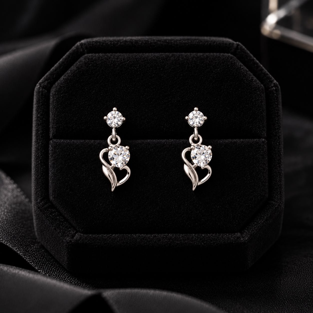 Heartline Spark Drop Earrings